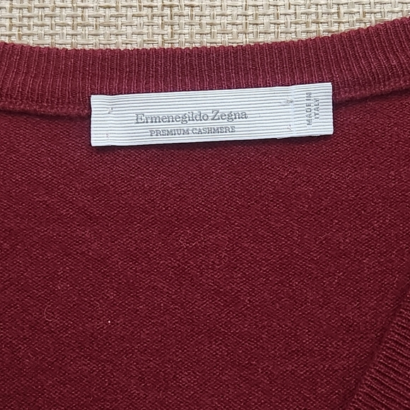 Ermenegildo Zegna Men’s Sweater V Neck Pull Over Cashmere/Silk Knit Size 2XL/56 - Picture 5 of 8